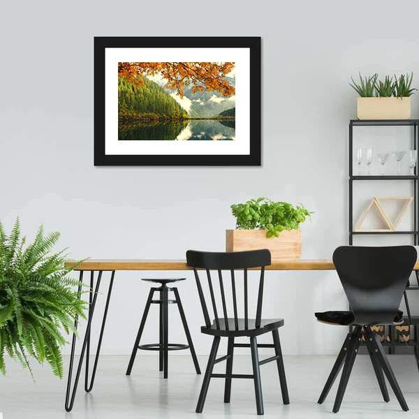 Lake In China Canvas Wall Art-3 Horizontal-Gallery Wrap-25" x 16"-Tiaracle