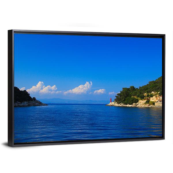 Lake In Croatia Canvas Wall Art-3 Horizontal-Gallery Wrap-25" x 16"-Tiaracle