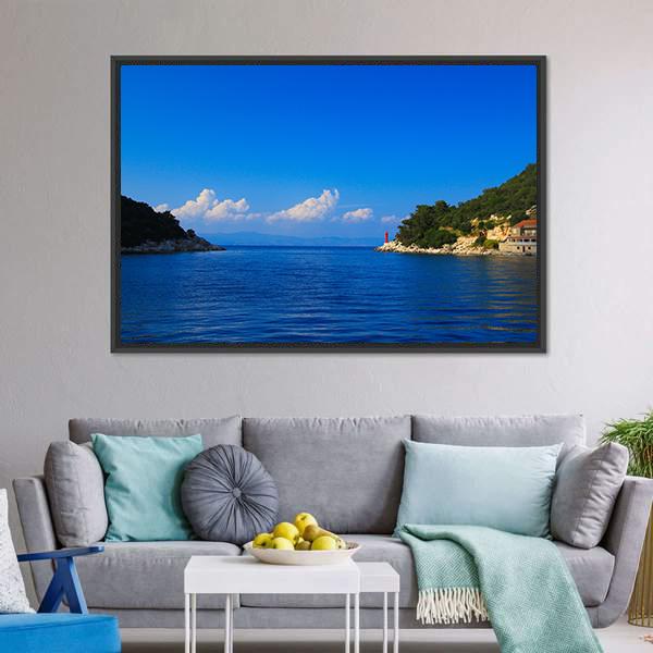 Lake In Croatia Canvas Wall Art-3 Horizontal-Gallery Wrap-25" x 16"-Tiaracle