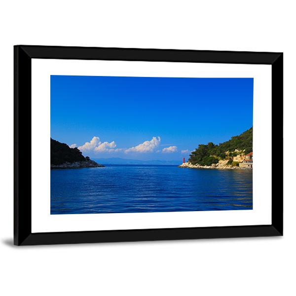 Lake In Croatia Canvas Wall Art-3 Horizontal-Gallery Wrap-25" x 16"-Tiaracle