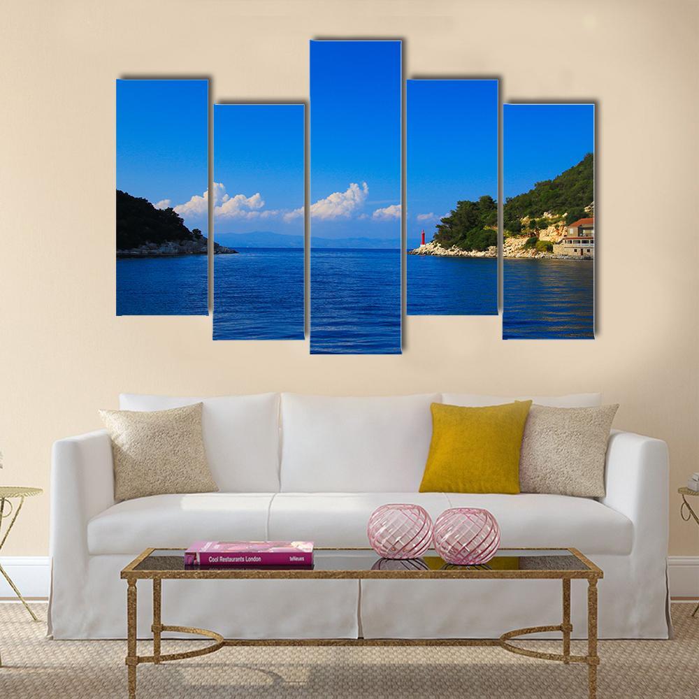 Lake In Croatia Canvas Wall Art-5 Pop-Gallery Wrap-47&quot; x 32&quot;-Tiaracle