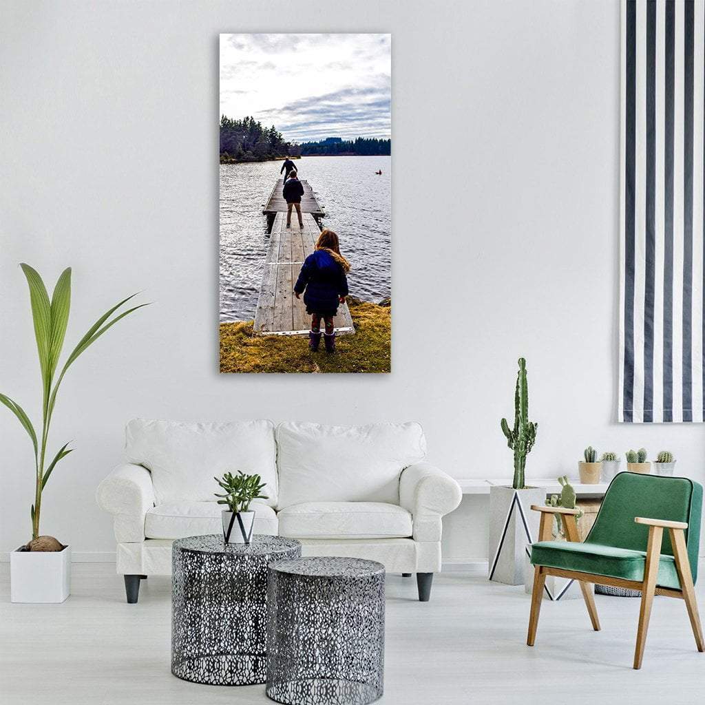 Lake Devesset France Vertical Canvas Wall Art-3 Vertical-Gallery Wrap-12" x 25"-Tiaracle