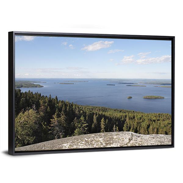 Lake in Finland Canvas Wall Art-3 Horizontal-Gallery Wrap-25" x 16"-Tiaracle