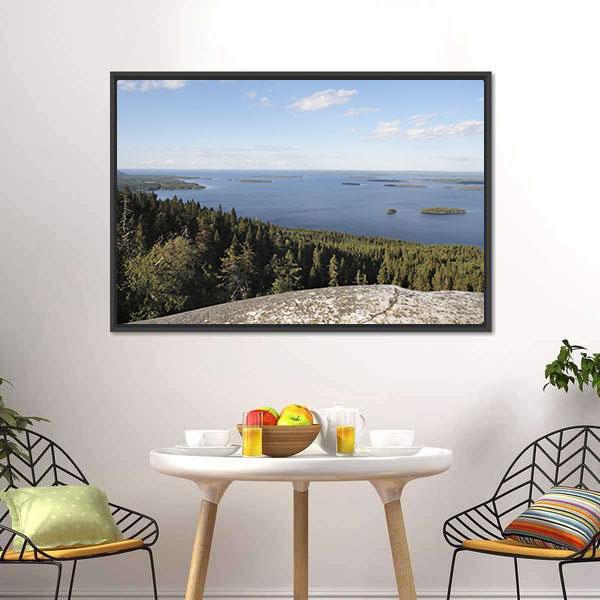 Lake in Finland Canvas Wall Art-3 Horizontal-Gallery Wrap-25" x 16"-Tiaracle