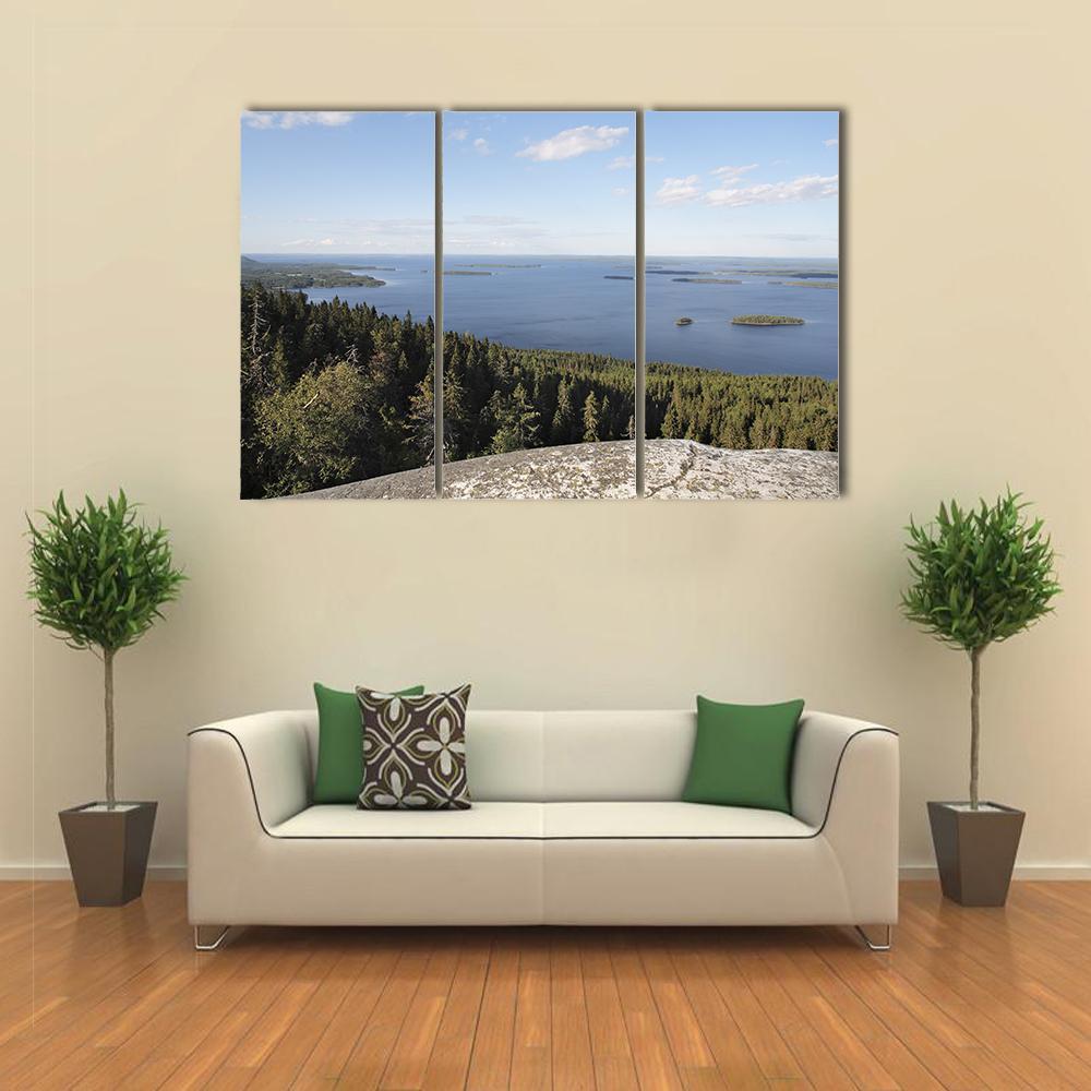 Lake in Finland Canvas Wall Art-3 Horizontal-Gallery Wrap-37&quot; x 24&quot;-Tiaracle