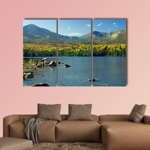 Mt. Katahdin Canvas Wall Art-3 Horizontal-Gallery Wrap-37" x 24"-Tiaracle