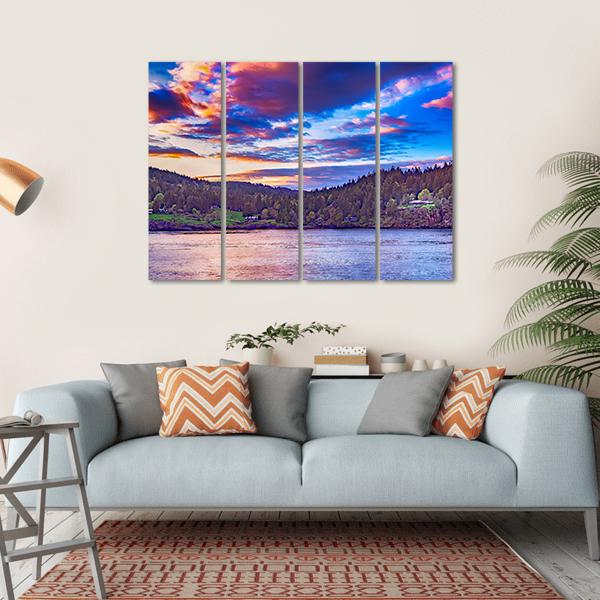 Lake In Georgia Canvas Wall Art-4 Horizontal-Gallery Wrap-34" x 24"-Tiaracle
