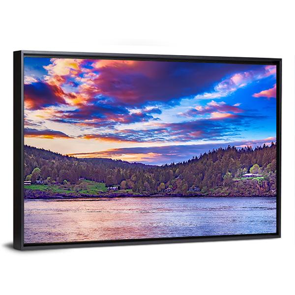 Lake In Georgia Canvas Wall Art-3 Horizontal-Gallery Wrap-25" x 16"-Tiaracle