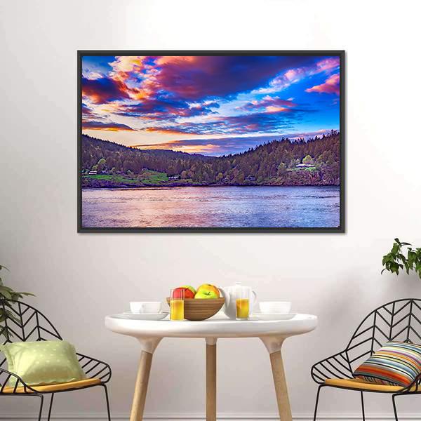 Lake In Georgia Canvas Wall Art-5 Horizontal-Gallery Wrap-22" x 12"-Tiaracle