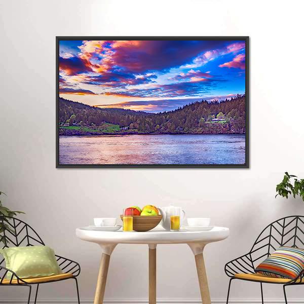 Lake In Georgia Canvas Wall Art-3 Horizontal-Gallery Wrap-25" x 16"-Tiaracle