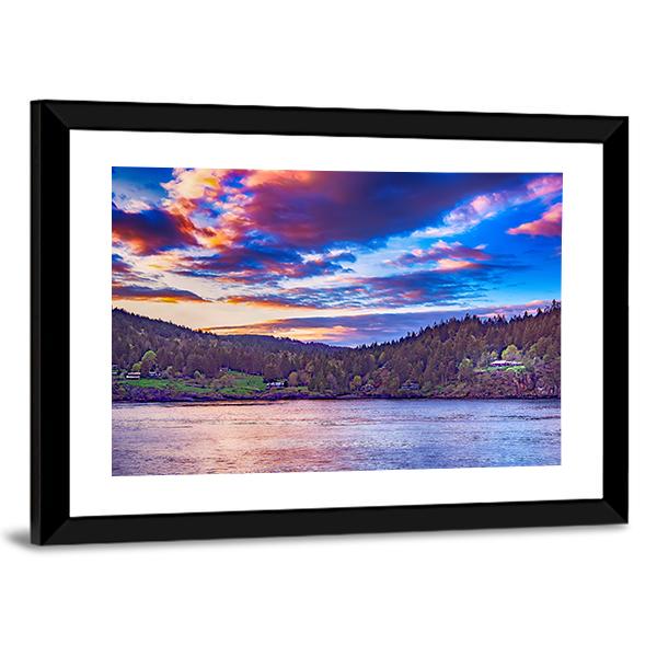 Lake In Georgia Canvas Wall Art-5 Horizontal-Gallery Wrap-22" x 12"-Tiaracle