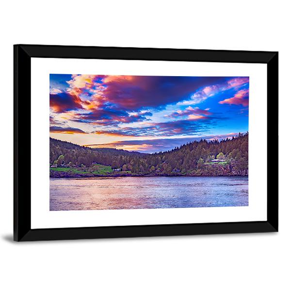 Lake In Georgia Canvas Wall Art-3 Horizontal-Gallery Wrap-25" x 16"-Tiaracle