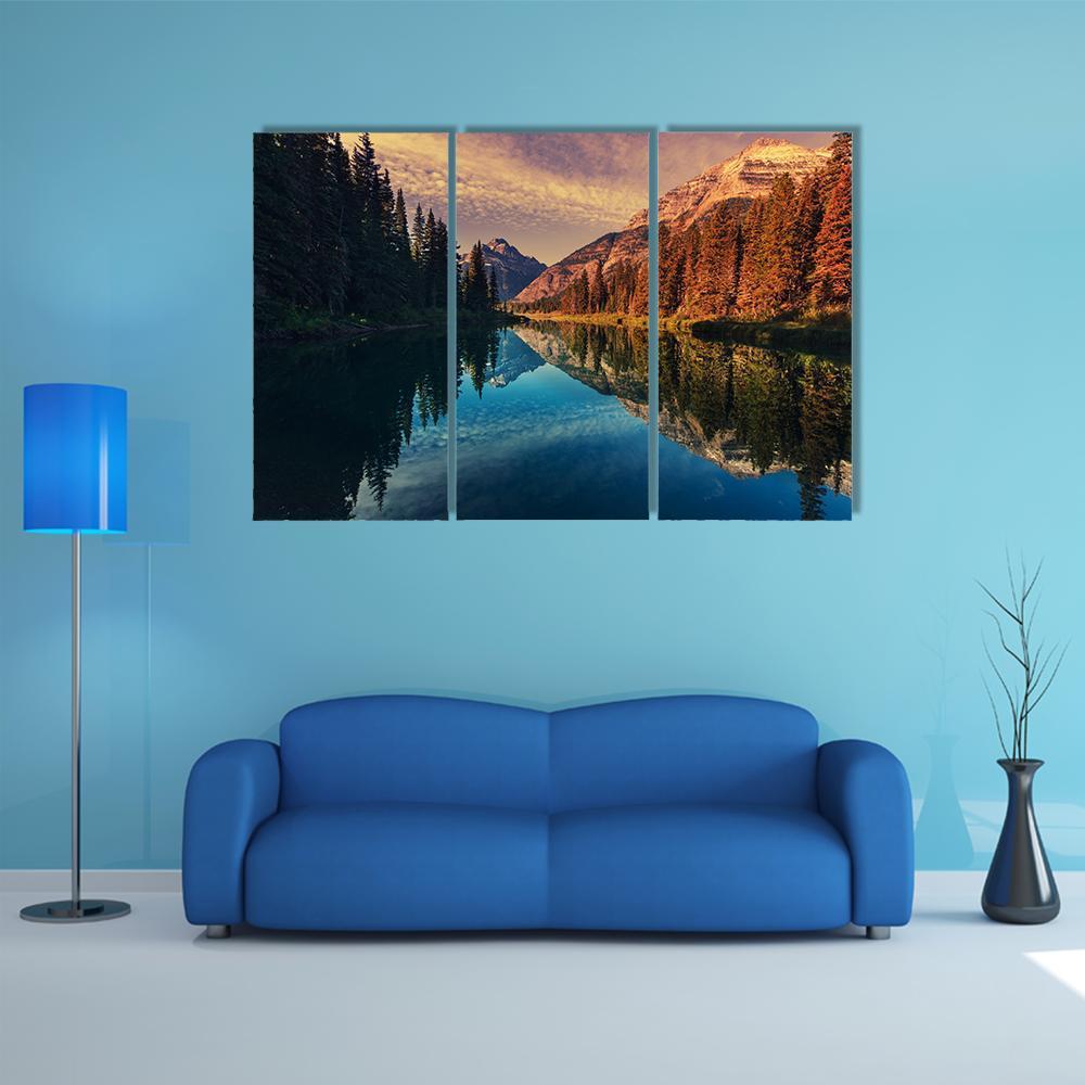 Lake In Grand Teton Canvas Wall Art-3 Horizontal-Gallery Wrap-37" x 24"-Tiaracle