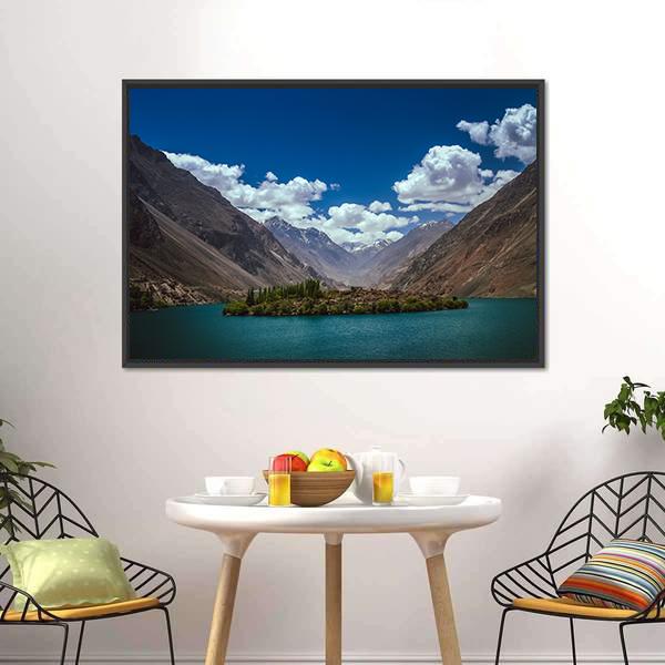 Lake In Karakoram Pakistan Canvas Wall Art-5 Horizontal-Gallery Wrap-22" x 12"-Tiaracle