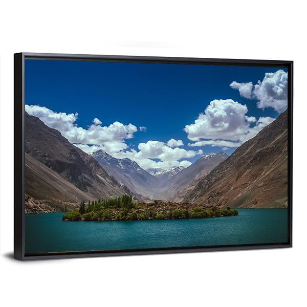 Lake In Karakoram Pakistan Canvas Wall Art-5 Horizontal-Gallery Wrap-22" x 12"-Tiaracle