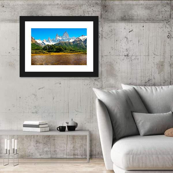 Lake In Los Glaciares Canvas Wall Art-5 Horizontal-Gallery Wrap-22" x 12"-Tiaracle
