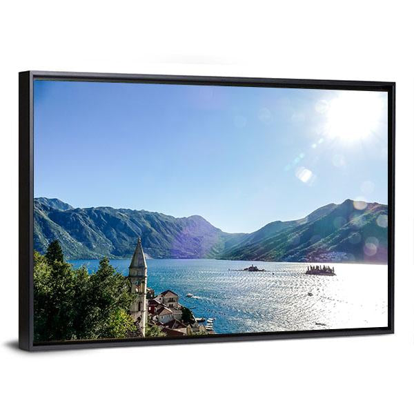 Lake In Mountain Canvas Wall Art-3 Horizontal-Gallery Wrap-25" x 16"-Tiaracle