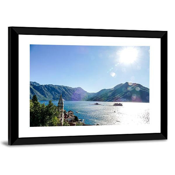 Lake In Mountain Canvas Wall Art-3 Horizontal-Gallery Wrap-25" x 16"-Tiaracle