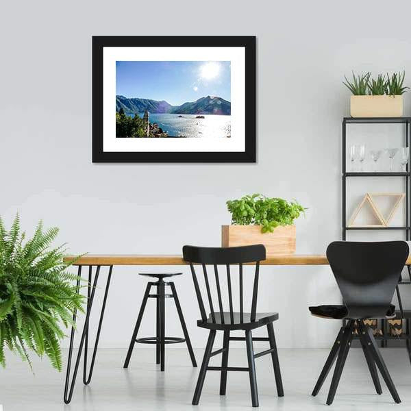 Lake In Mountain Canvas Wall Art-3 Horizontal-Gallery Wrap-25" x 16"-Tiaracle