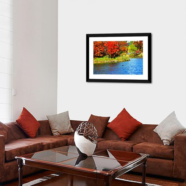 Lake In Nakajima Park Canvas Wall Art-3 Horizontal-Gallery Wrap-25" x 16"-Tiaracle