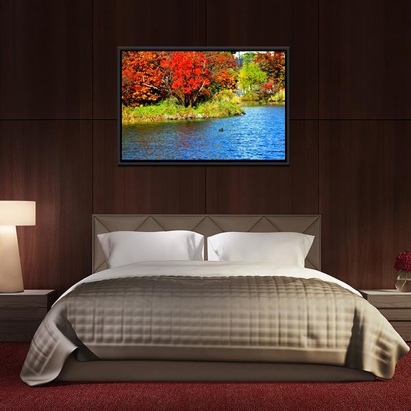 Lake In Nakajima Park Panoramic Canvas Wall Art-1 Piece-36" x 12"-Tiaracle