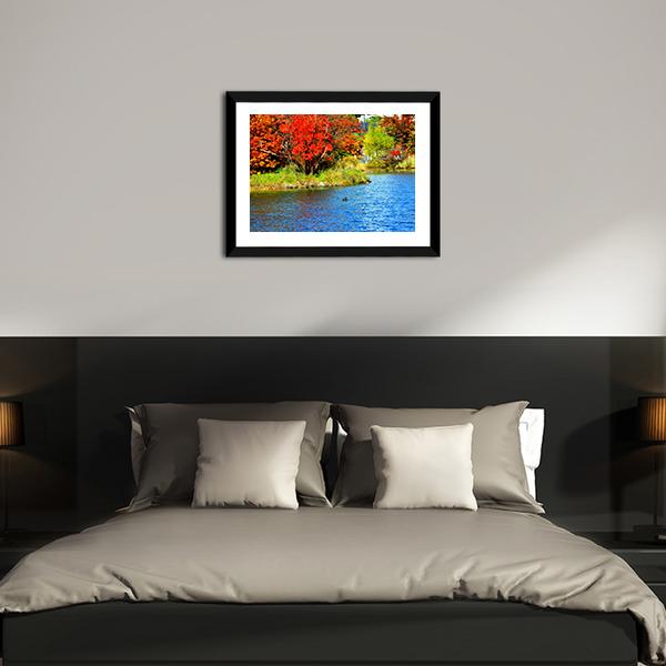 Lake In Nakajima Park Panoramic Canvas Wall Art-1 Piece-36" x 12"-Tiaracle