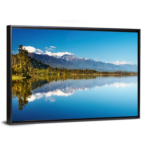 Lake In New Zealand Canvas Wall Art-3 Horizontal-Gallery Wrap-25" x 16"-Tiaracle