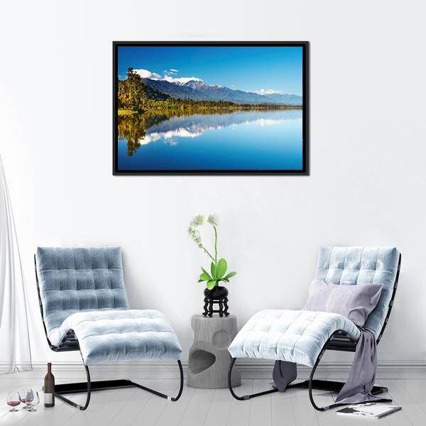 Lake In New Zealand Canvas Wall Art-3 Horizontal-Gallery Wrap-25" x 16"-Tiaracle
