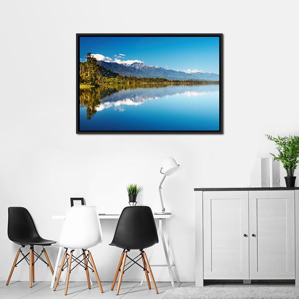 Lake In New Zealand Canvas Wall Art-3 Horizontal-Gallery Wrap-25" x 16"-Tiaracle