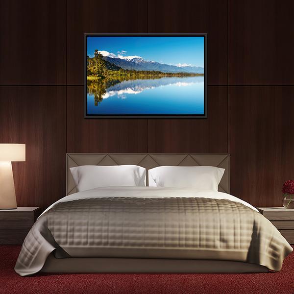 Lake In New Zealand Canvas Wall Art-3 Horizontal-Gallery Wrap-25" x 16"-Tiaracle