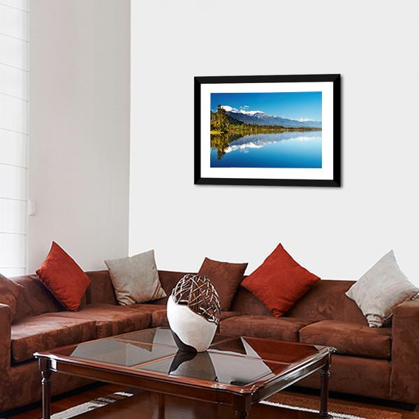 Lake In New Zealand Canvas Wall Art-3 Horizontal-Gallery Wrap-25" x 16"-Tiaracle