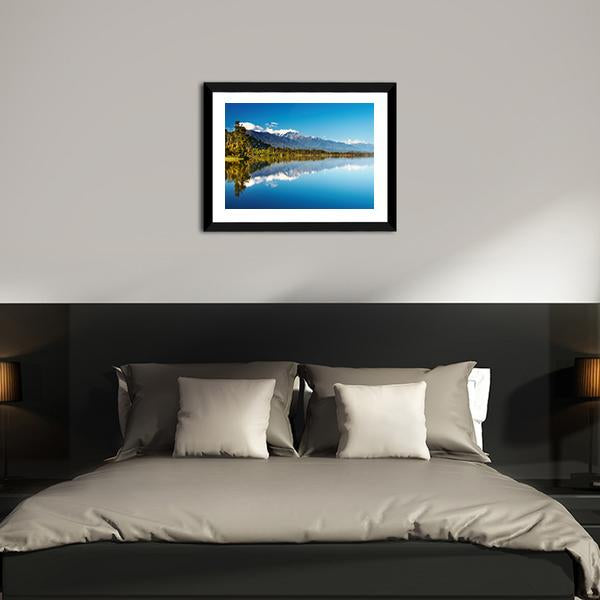 Lake In New Zealand Canvas Wall Art-3 Horizontal-Gallery Wrap-25" x 16"-Tiaracle
