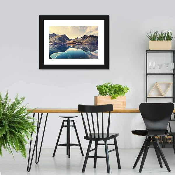 Lake In Norway Canvas Wall Art-3 Horizontal-Gallery Wrap-25" x 16"-Tiaracle