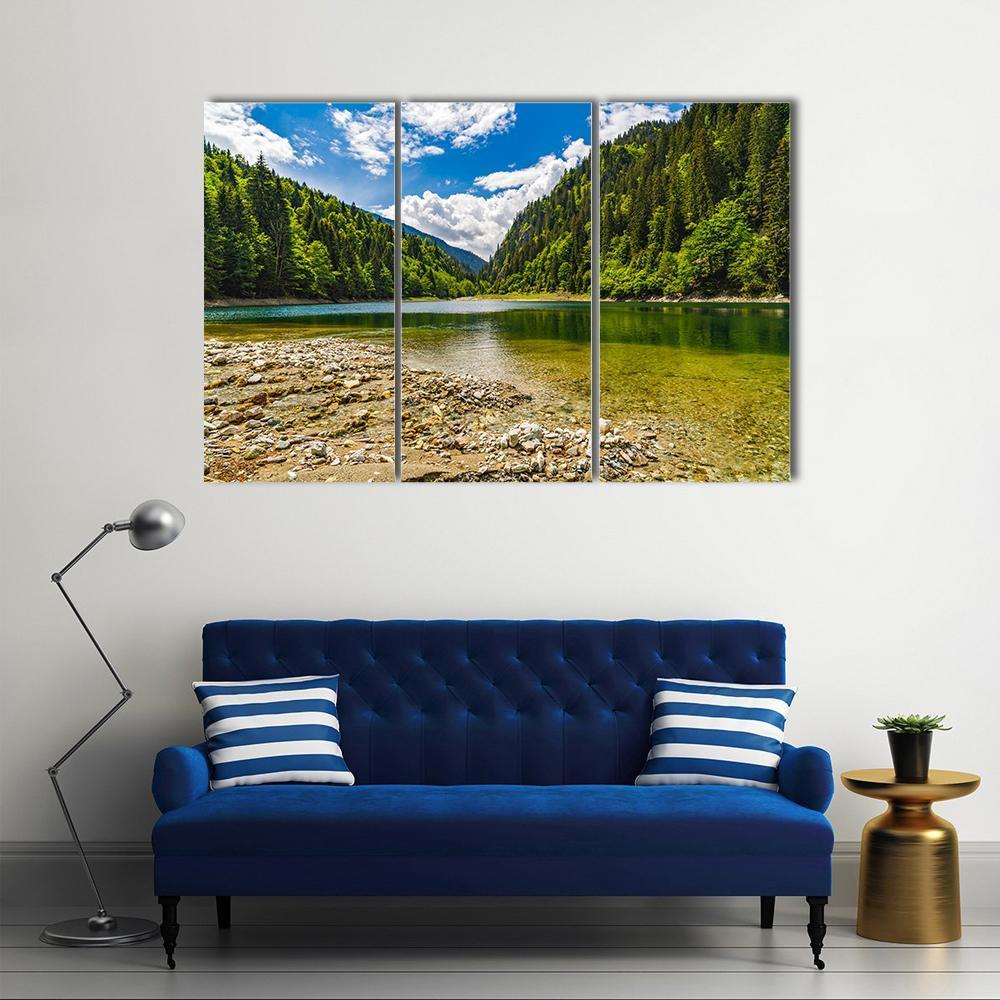 Lake In Parang Mountains Romania Canvas Wall Art-3 Horizontal-Gallery Wrap-37" x 24"-Tiaracle