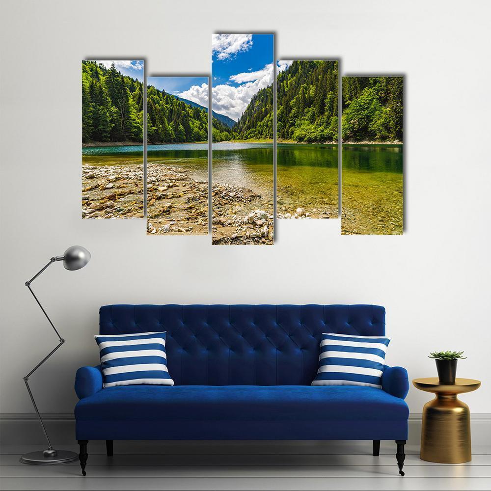 Lake In Parang Mountains Romania Canvas Wall Art-5 Pop-Gallery Wrap-47" x 32"-Tiaracle