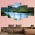 Lake In Pine Forest Canvas Wall Art-4 Pop-Gallery Wrap-50" x 32"-Tiaracle