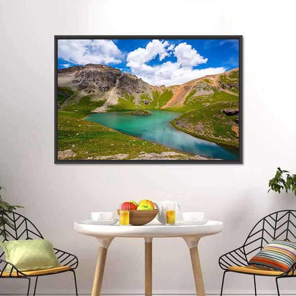 Lake In San Juan Mountains Canvas Wall Art-3 Horizontal-Gallery Wrap-25" x 16"-Tiaracle