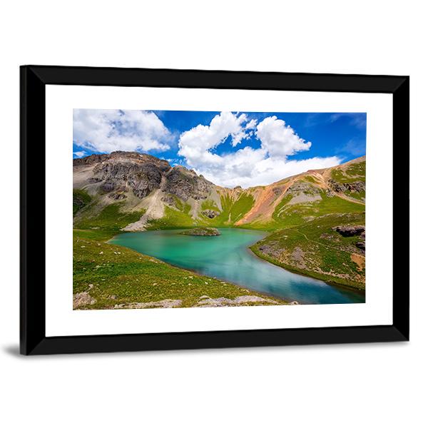 Lake In San Juan Mountains Canvas Wall Art-5 Horizontal-Gallery Wrap-22" x 12"-Tiaracle