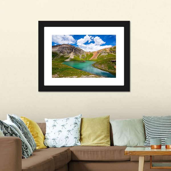 Lake In San Juan Mountains Canvas Wall Art-5 Horizontal-Gallery Wrap-22" x 12"-Tiaracle
