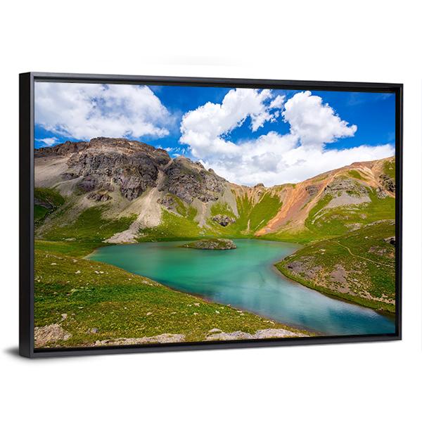 Lake In San Juan Mountains Canvas Wall Art-5 Horizontal-Gallery Wrap-22" x 12"-Tiaracle