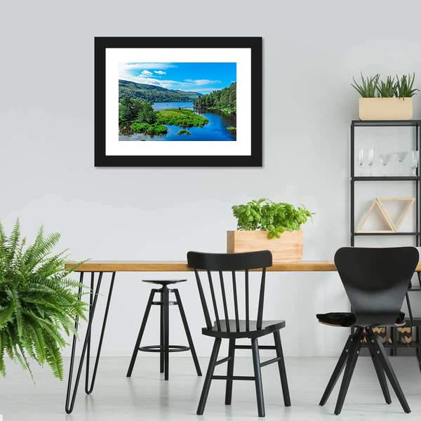 Lake In Scottish Highlands Panoramic Canvas Wall Art-1 Piece-36" x 12"-Tiaracle