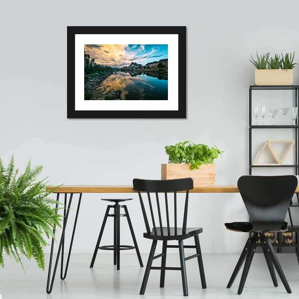 Lake In Sierra Nevada Canvas Wall Art-3 Horizontal-Gallery Wrap-25" x 16"-Tiaracle