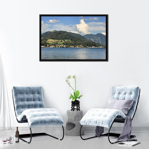 Lake In Summer Panoramic Canvas Wall Art-1 Piece-36" x 12"-Tiaracle