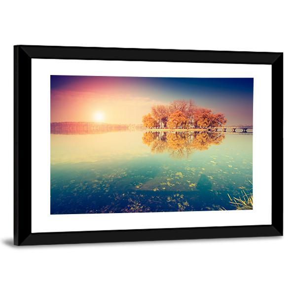 Lake In Ternopil Canvas Wall Art-3 Horizontal-Gallery Wrap-25" x 16"-Tiaracle