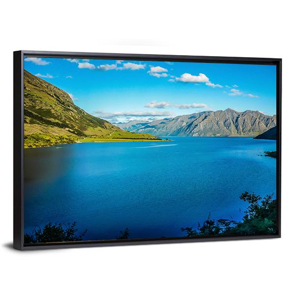 Lake In The New Zealand Canvas Wall Art-3 Horizontal-Gallery Wrap-25" x 16"-Tiaracle