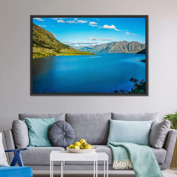 Lake In The New Zealand Canvas Wall Art-3 Horizontal-Gallery Wrap-25" x 16"-Tiaracle