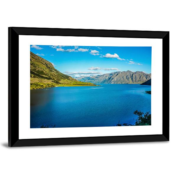Lake In The New Zealand Canvas Wall Art-3 Horizontal-Gallery Wrap-25" x 16"-Tiaracle