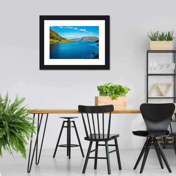 Lake In The New Zealand Canvas Wall Art-3 Horizontal-Gallery Wrap-25" x 16"-Tiaracle