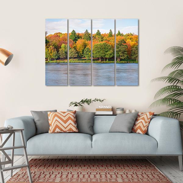 Lake In Virginia Canvas Wall Art-4 Horizontal-Gallery Wrap-34" x 24"-Tiaracle