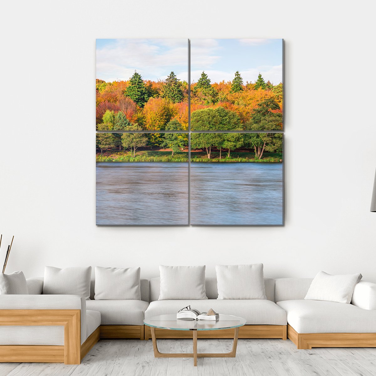 Lake In Virginia Canvas Wall Art-4 Square-Gallery Wrap-17" x 17"-Tiaracle